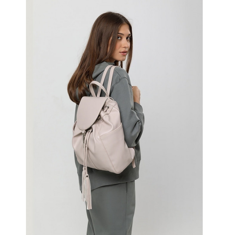 Рюкзак женский Париж слоновая кость