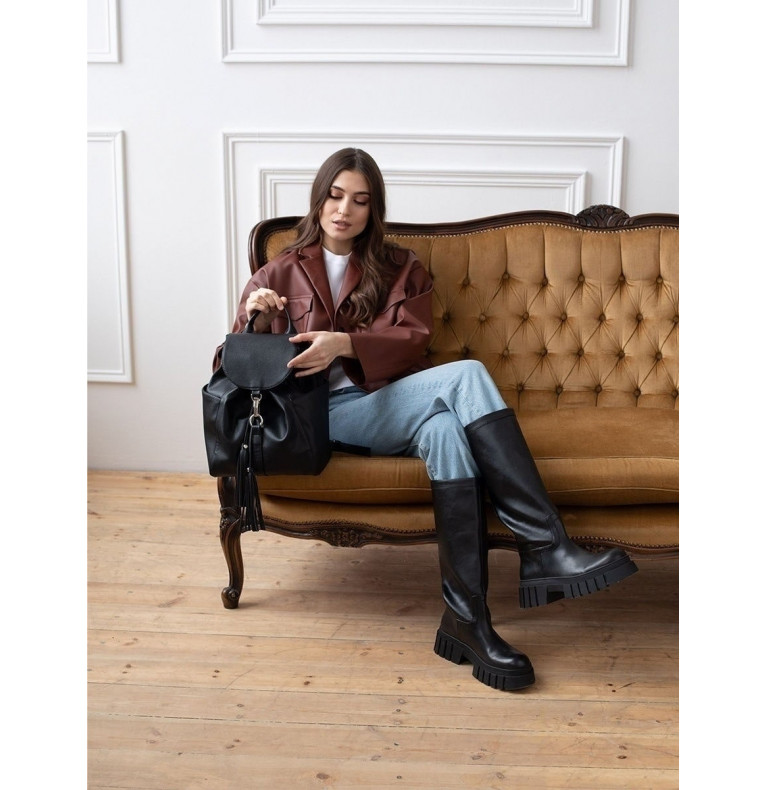 Рюкзак женский Париж чёрный