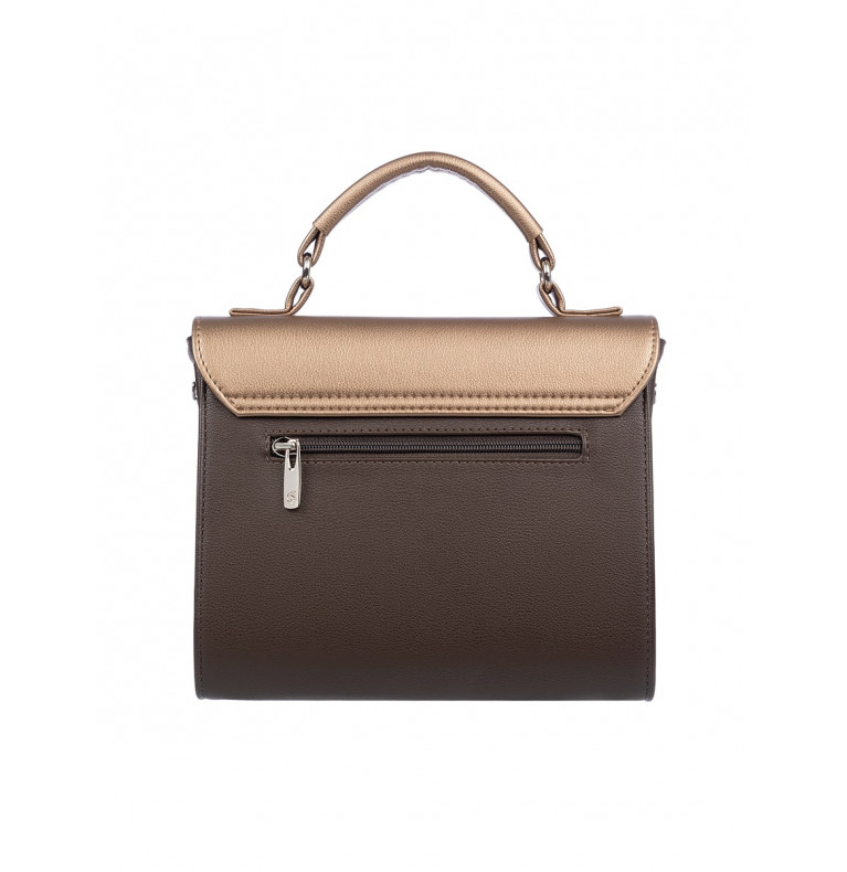 Сумка женская CS4375коричневый с золотистым