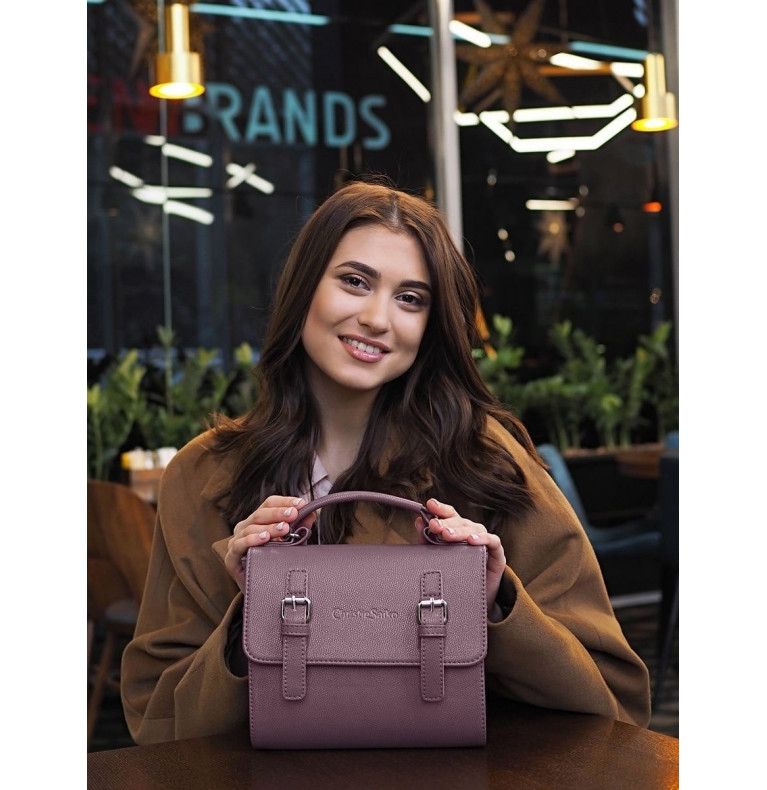 Сумка женская CS4375розово-коричневый