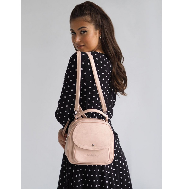 Сумка-рюкзак женский CS4376пудровый