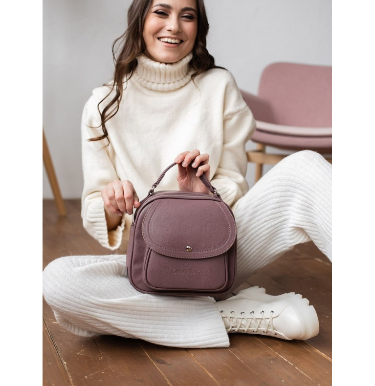 Сумка-рюкзак женский CS4376розово-коричневый