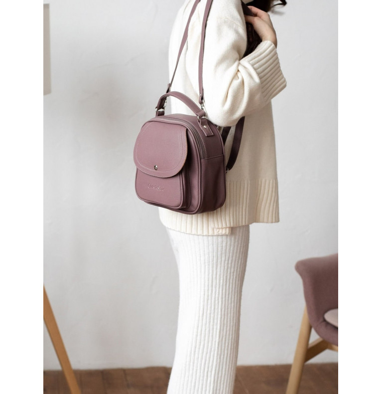 Сумка-рюкзак женский CS4376розово-коричневый