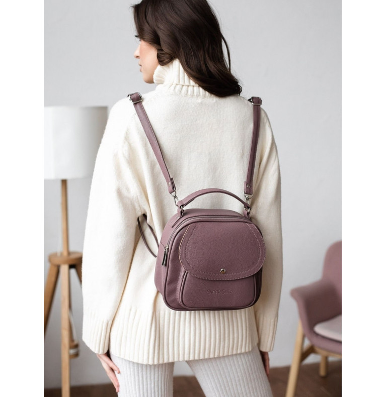 Сумка-рюкзак женский CS4376розово-коричневый