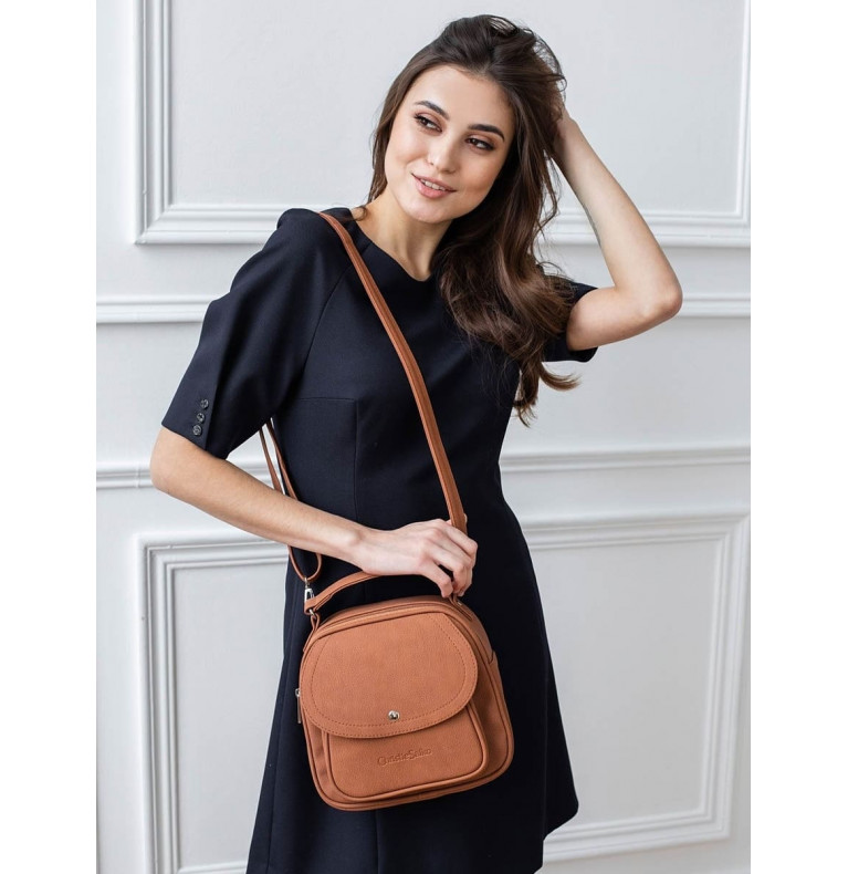 Сумка-рюкзак женский CS4376рыже-коричневый