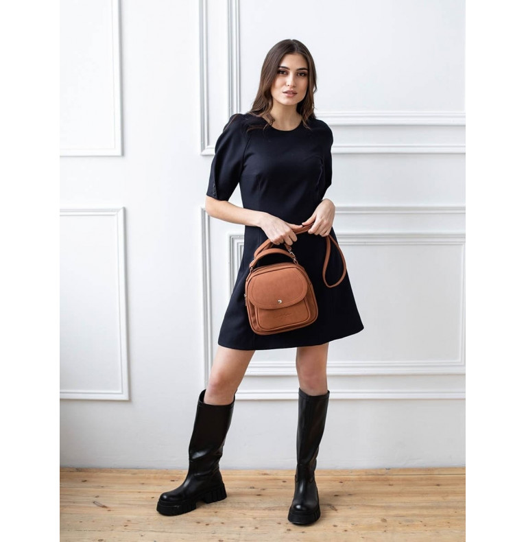 Сумка-рюкзак женский CS4376рыже-коричневый