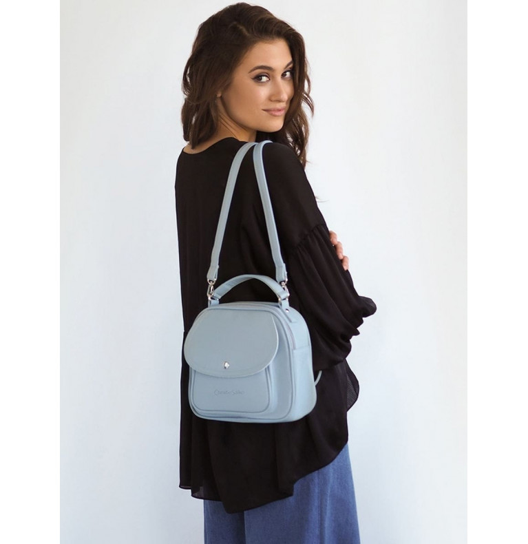 Сумка-рюкзак женский CS4376серо-голубой