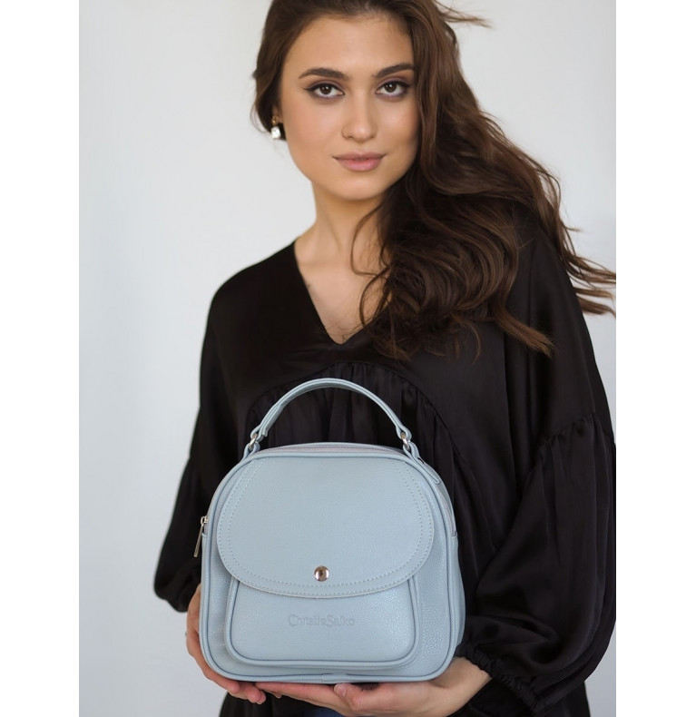 Сумка-рюкзак женский CS4376серо-голубой