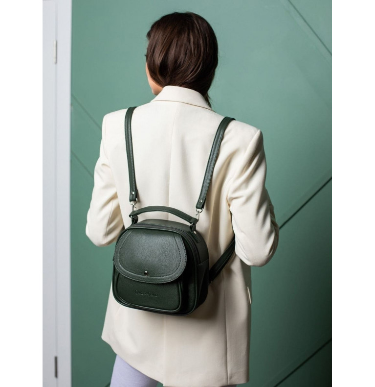 Сумка-рюкзак женский CS4376тёмно-зелёный