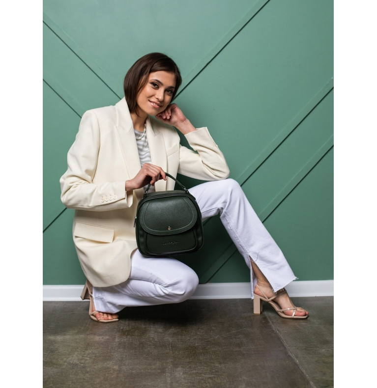 Сумка-рюкзак женский CS4376тёмно-зелёный