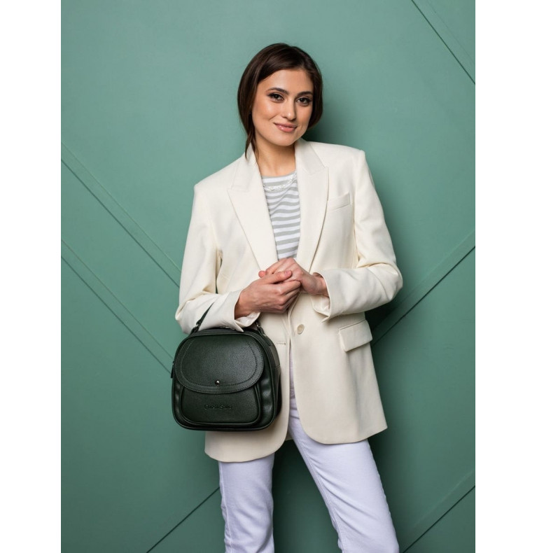 Сумка-рюкзак женский CS4376тёмно-зелёный